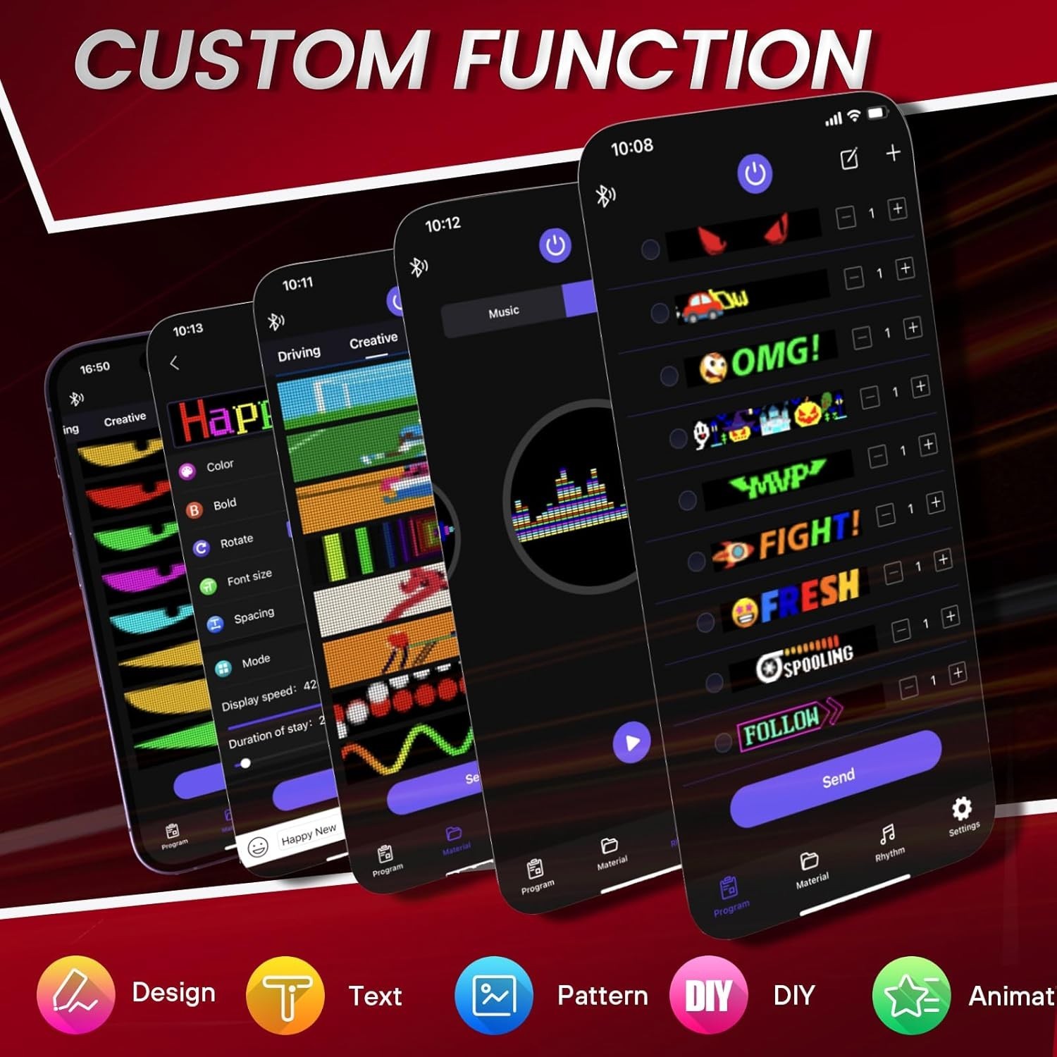 Customizable Scrolling LED Display 23”x5” – Perfect for Promotions or Cars