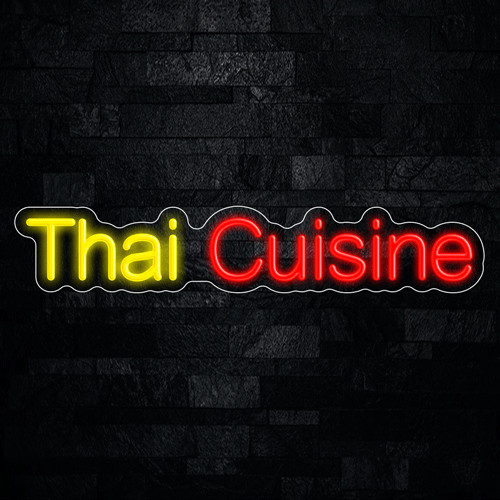 Thai Cuisine LED Neon Sign 27″L x 5″H #33469