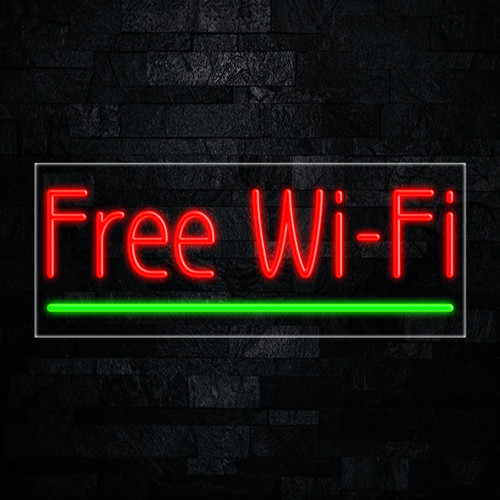 Free Wi-Fi LED Neon Sign 30″L x 12″H #31406