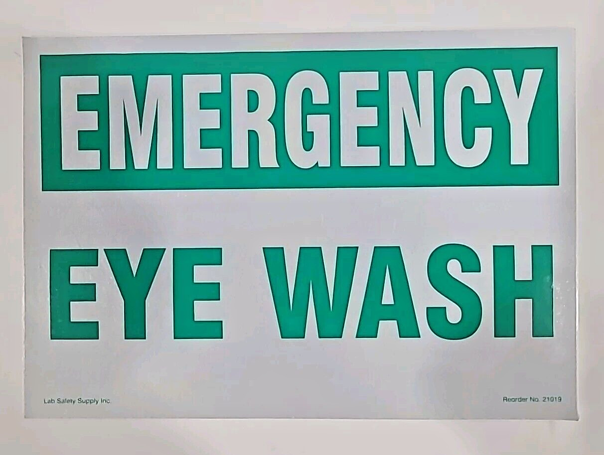Eye Wash Station Emergency Sign 10X7 Lab Laboratory Dentist Doctor Hospital labe