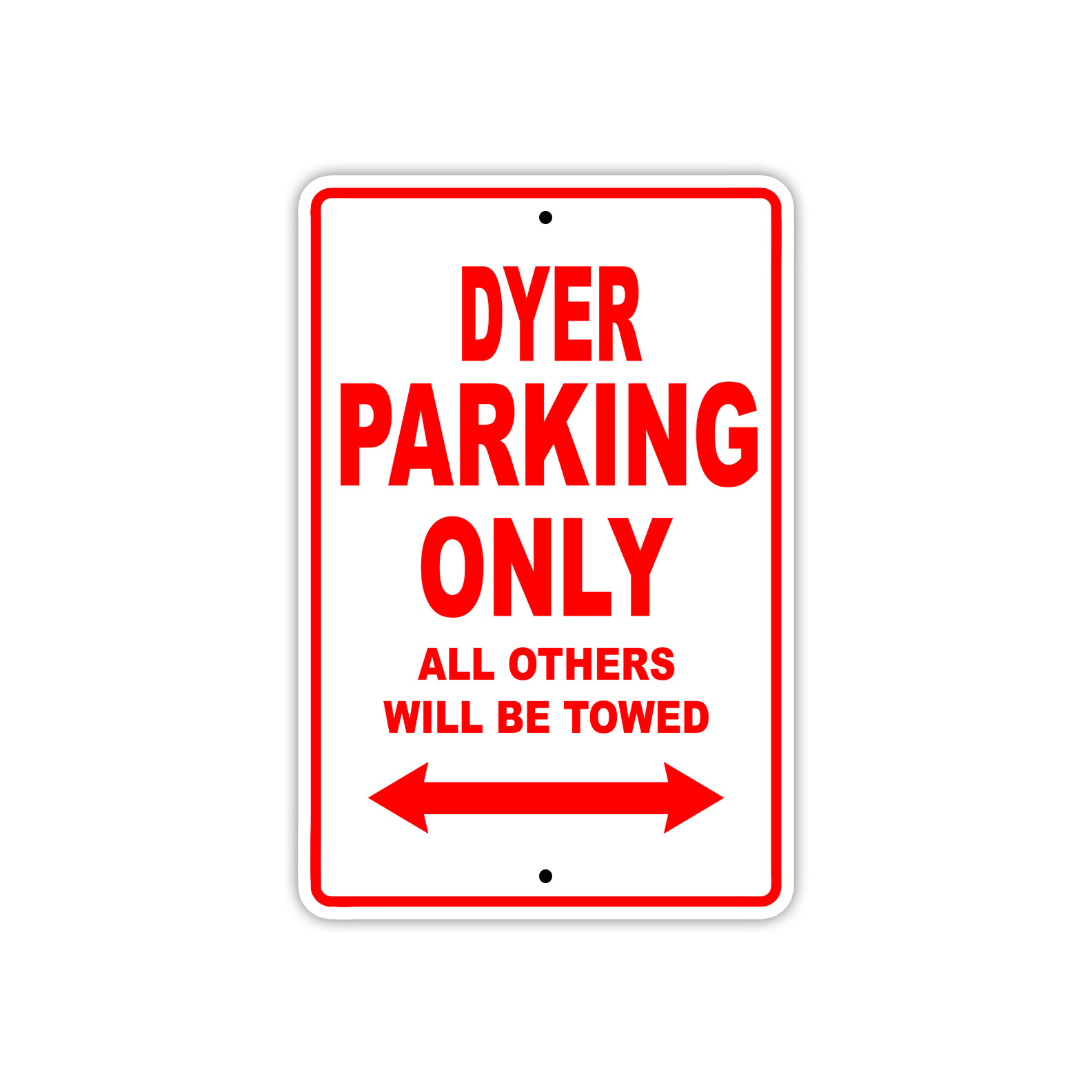 Dyer Parking Only Boat Ship Wall Art Notice Decor Novelty Aluminum Metal Sign