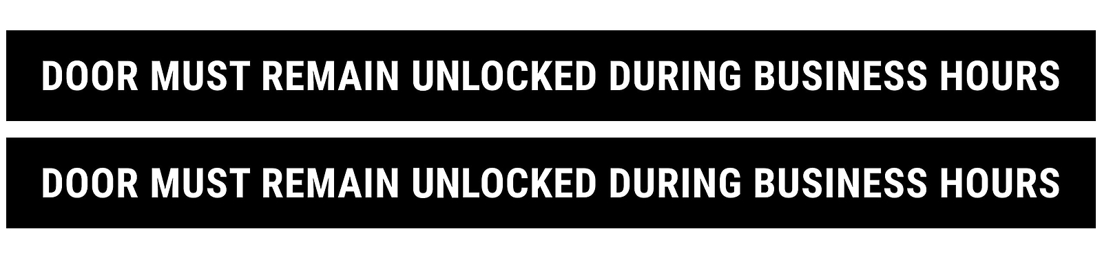 This Door To Remain Unlocked During Business Hours Sign Adhesive Decal Sticke…