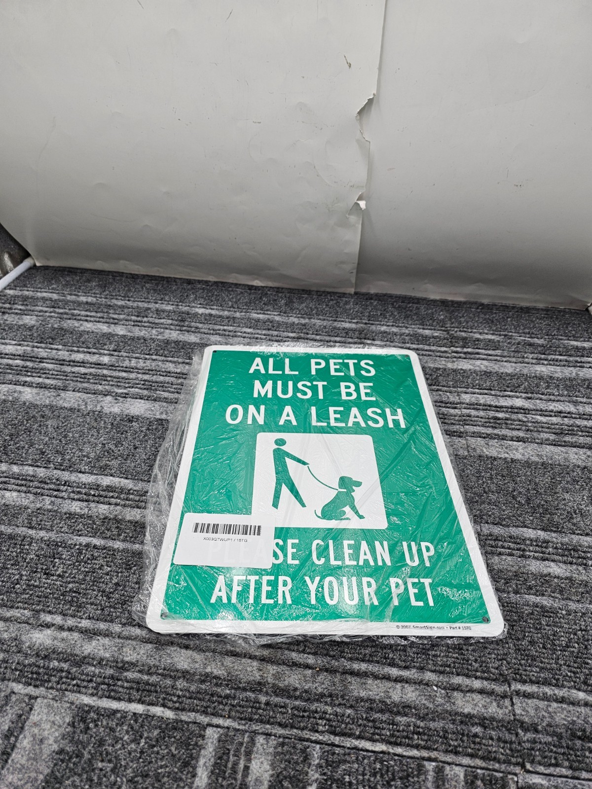 (QTY 3) SmartSign 15TG: 10″ x 14″ Aluminum (40 mil) Pick Up Dog Poop Sign