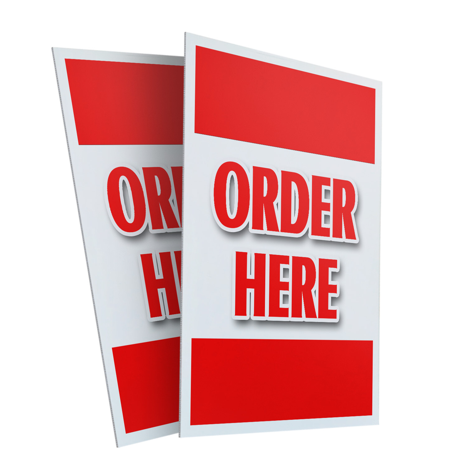 Order Here 24″ x 36″ 2 Pack Of Store Sign Plastic Or Decal