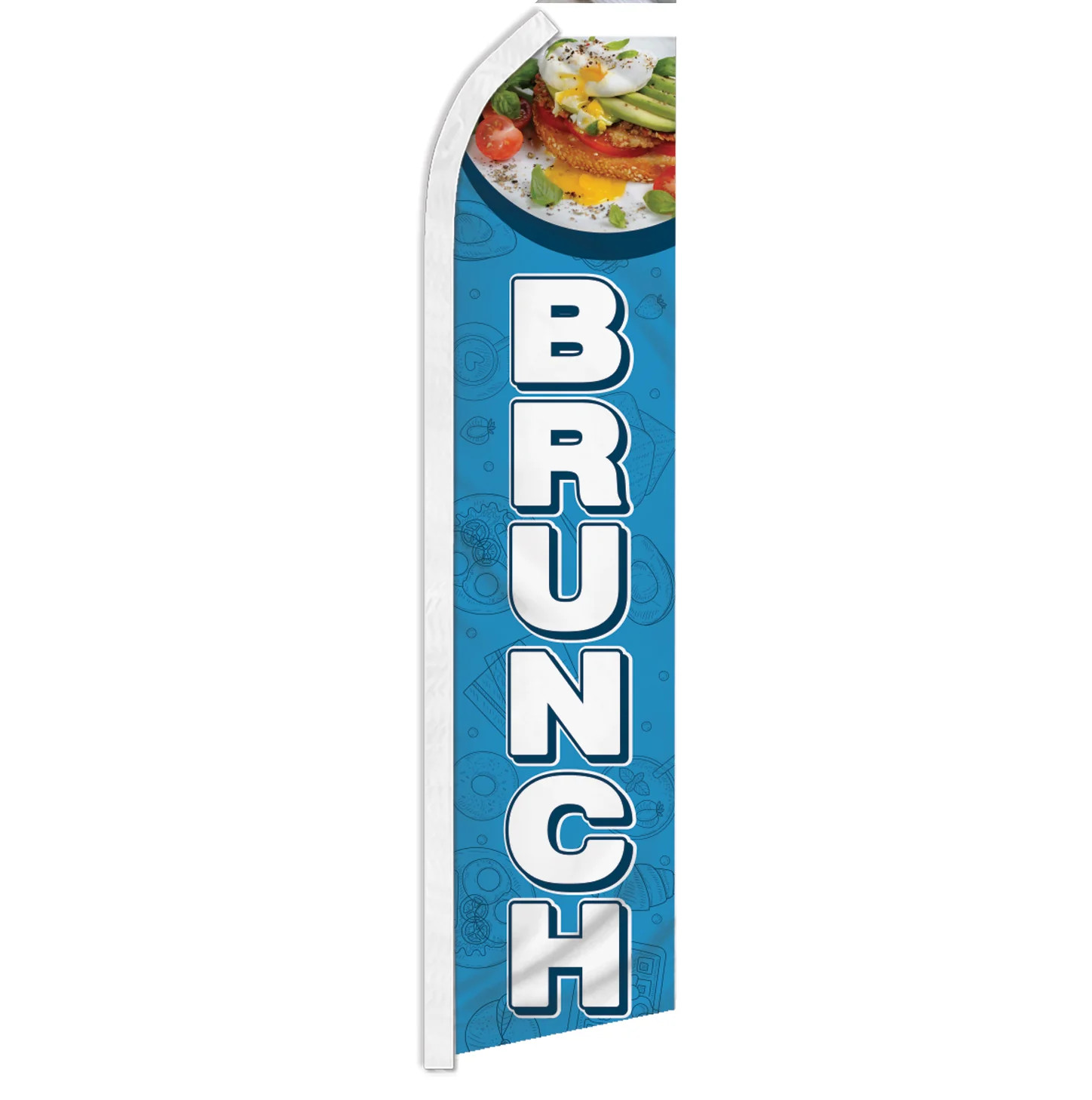 BRUNCH advertising super flag polyester banner sign *POLE NOT INCLUDED
