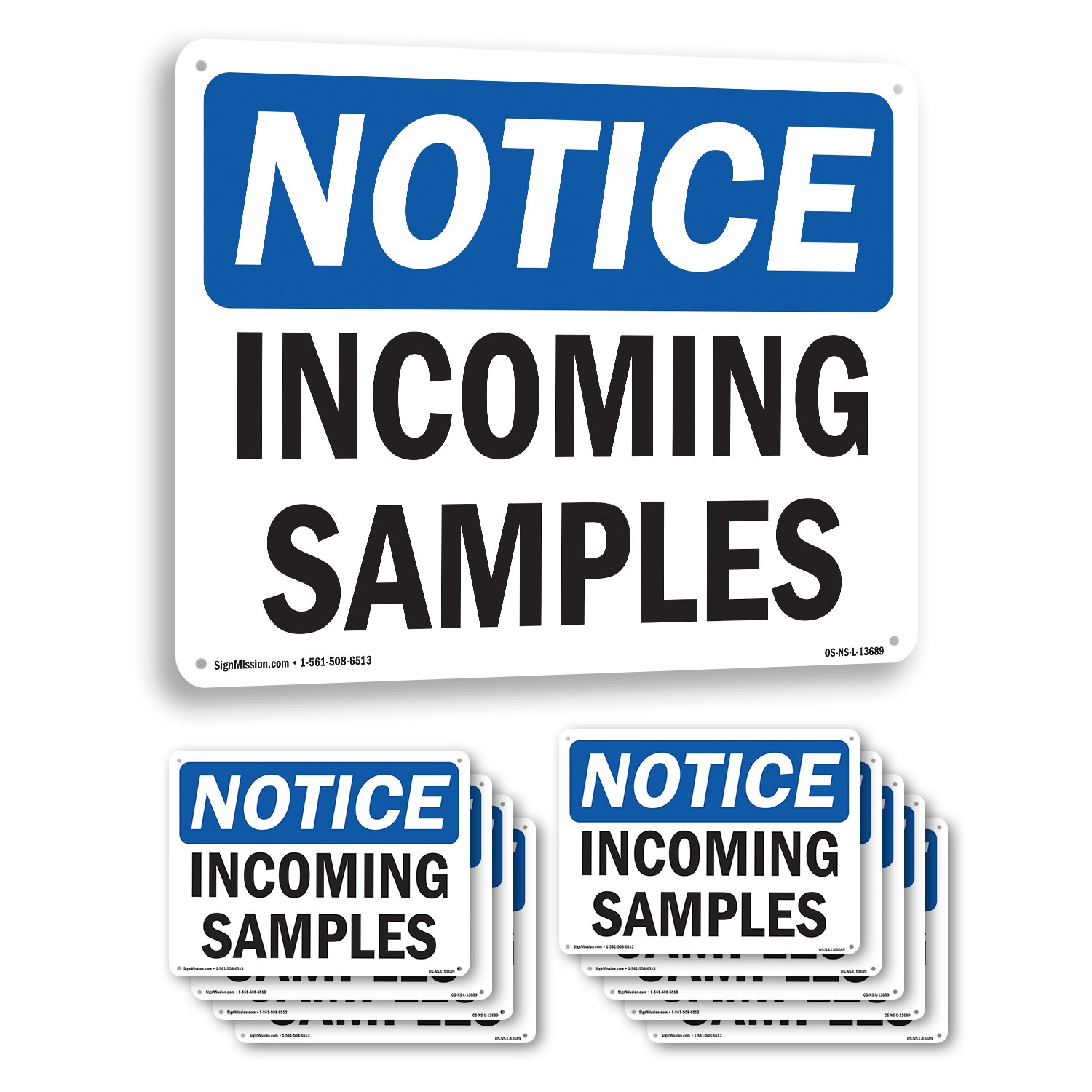 Incoming Samples OSHA Notice Sign Metal, Plastic, Or Decal – 5 or 10 Pack