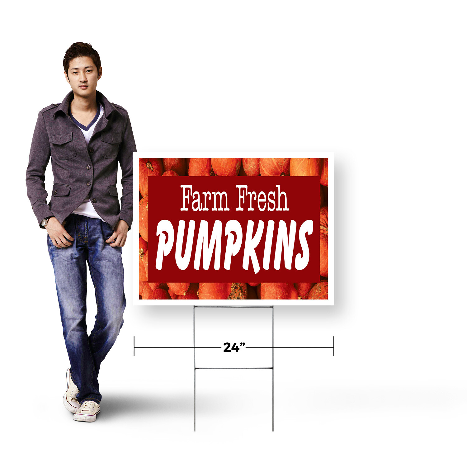 Farm Fresh Pumpkins Yard Sign Seasonal Favorites, Local Farms, Freshly Picked