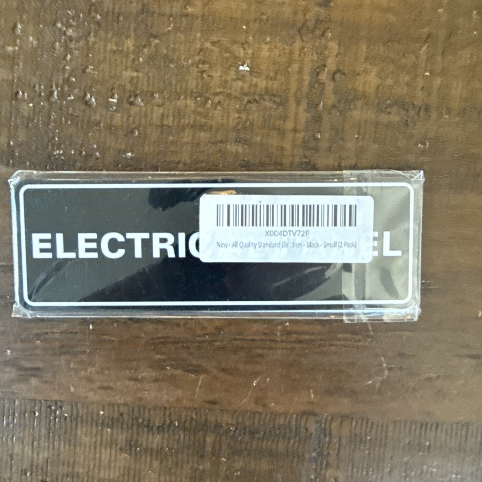 2 Pack All Quality Standard Electrical Panel Wall Door Sign Black 2″ X 6″