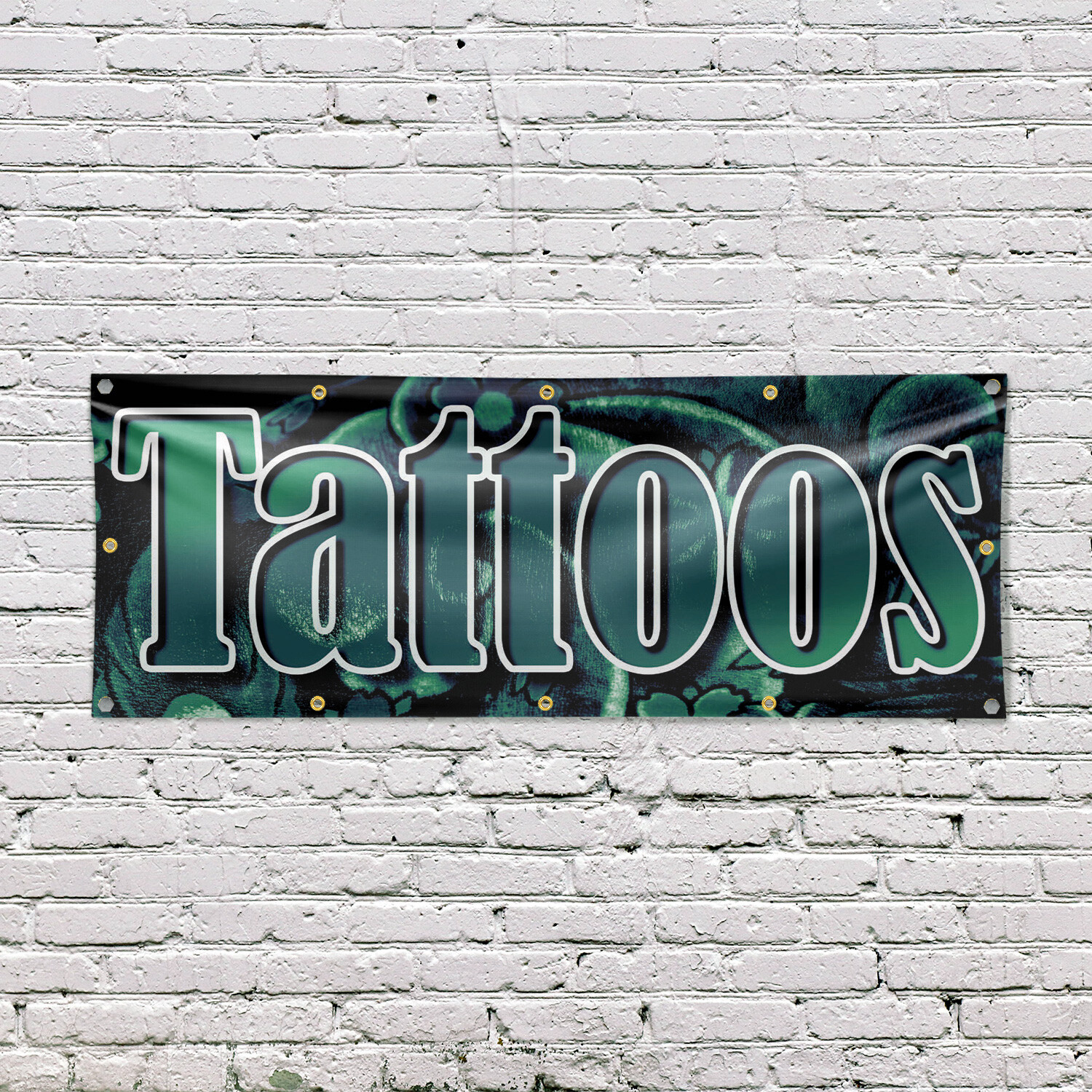 Tattoos 13 oz Vinyl Banner Sign with Metal Grommets Heavy-Duty Single-Sided