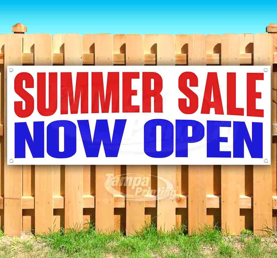 SUMMER SALE NOW OPEN Advertising Vinyl Banner Flag Sign Many Sizes