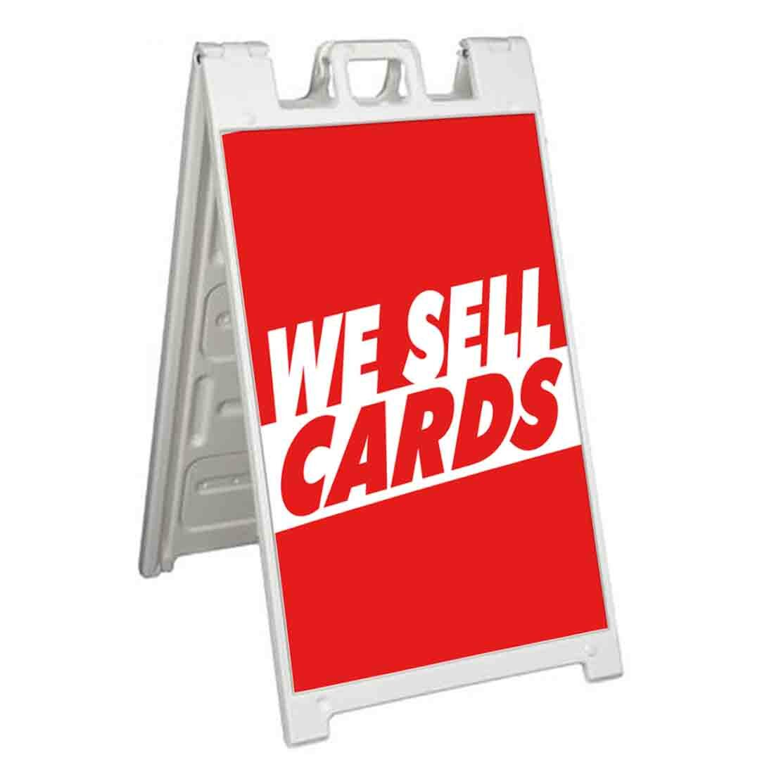 WE SELL CARDS Signicade 24×36 Aframe Sidewalk Sign Banner Decal GAMES