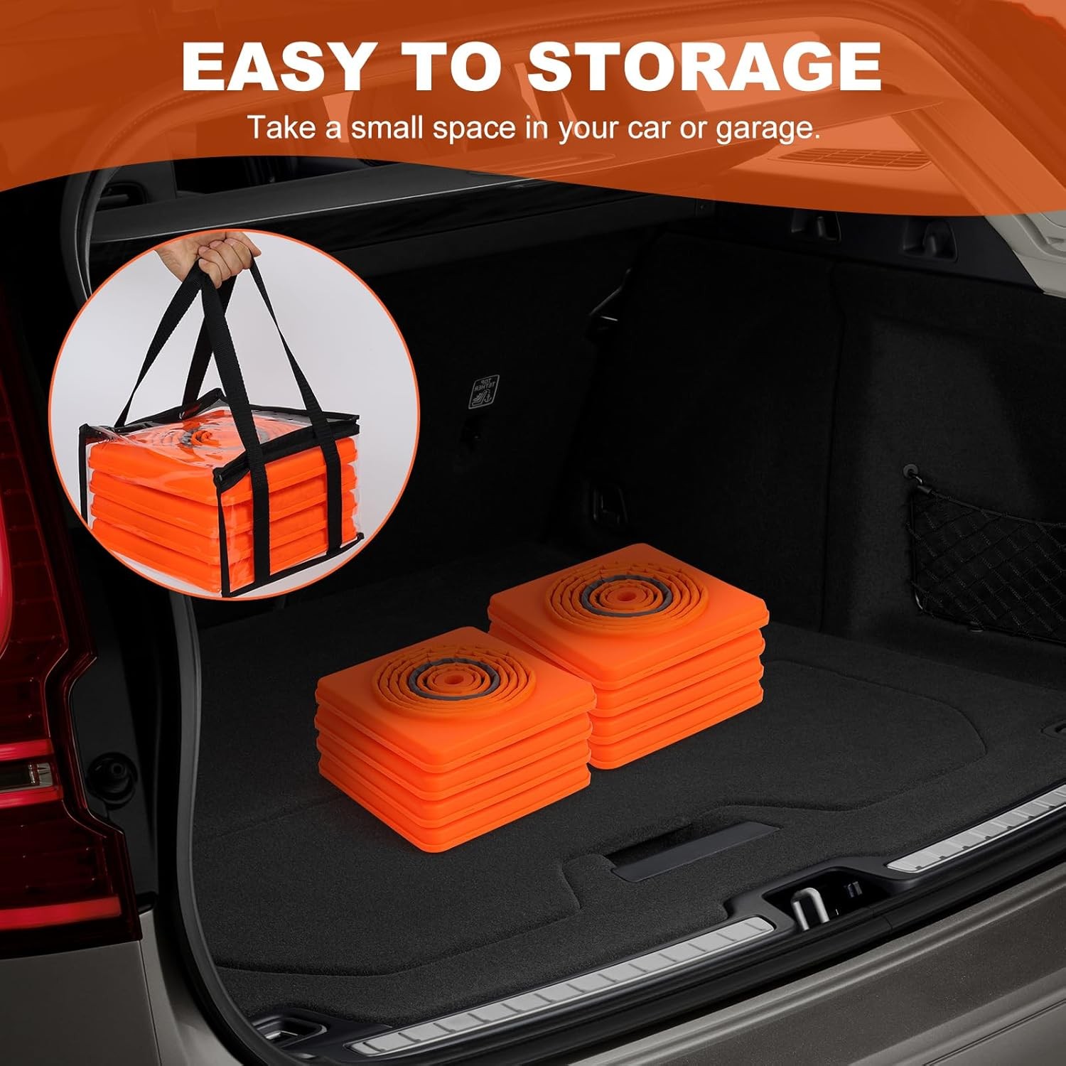 Collapsible Orange Safety Cones 18 Inch (2 Pack)- Pop-up Parking 18Inch