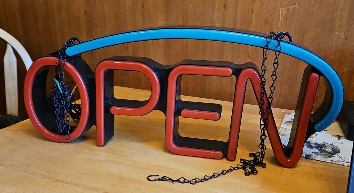 Open Arc Sign Neon Light – LED Bright
