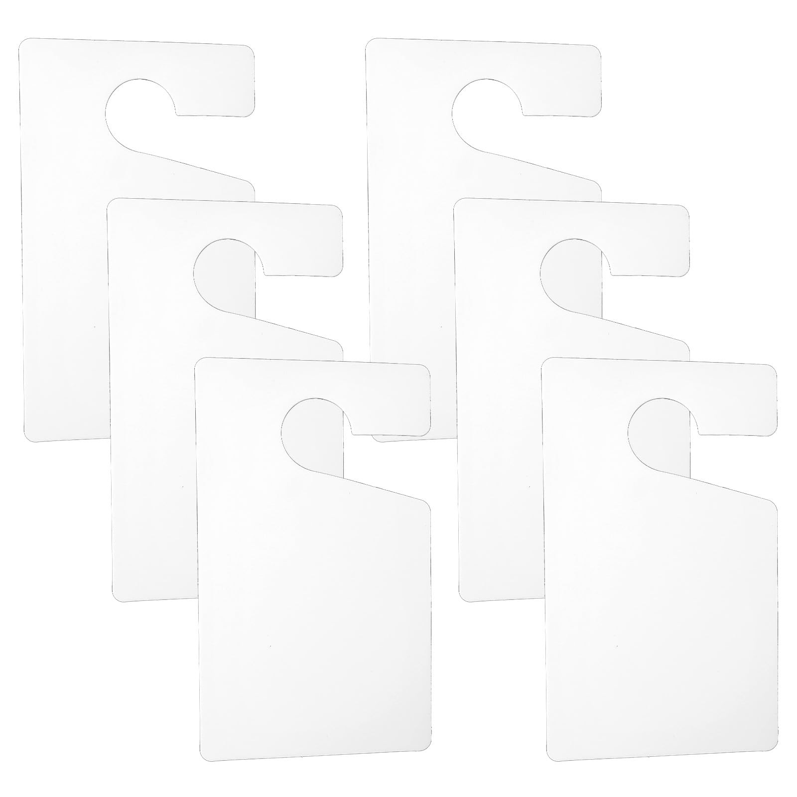 6 PCS Blank Parking Permit Hang Tag, White Passes 5 x 3 inches,