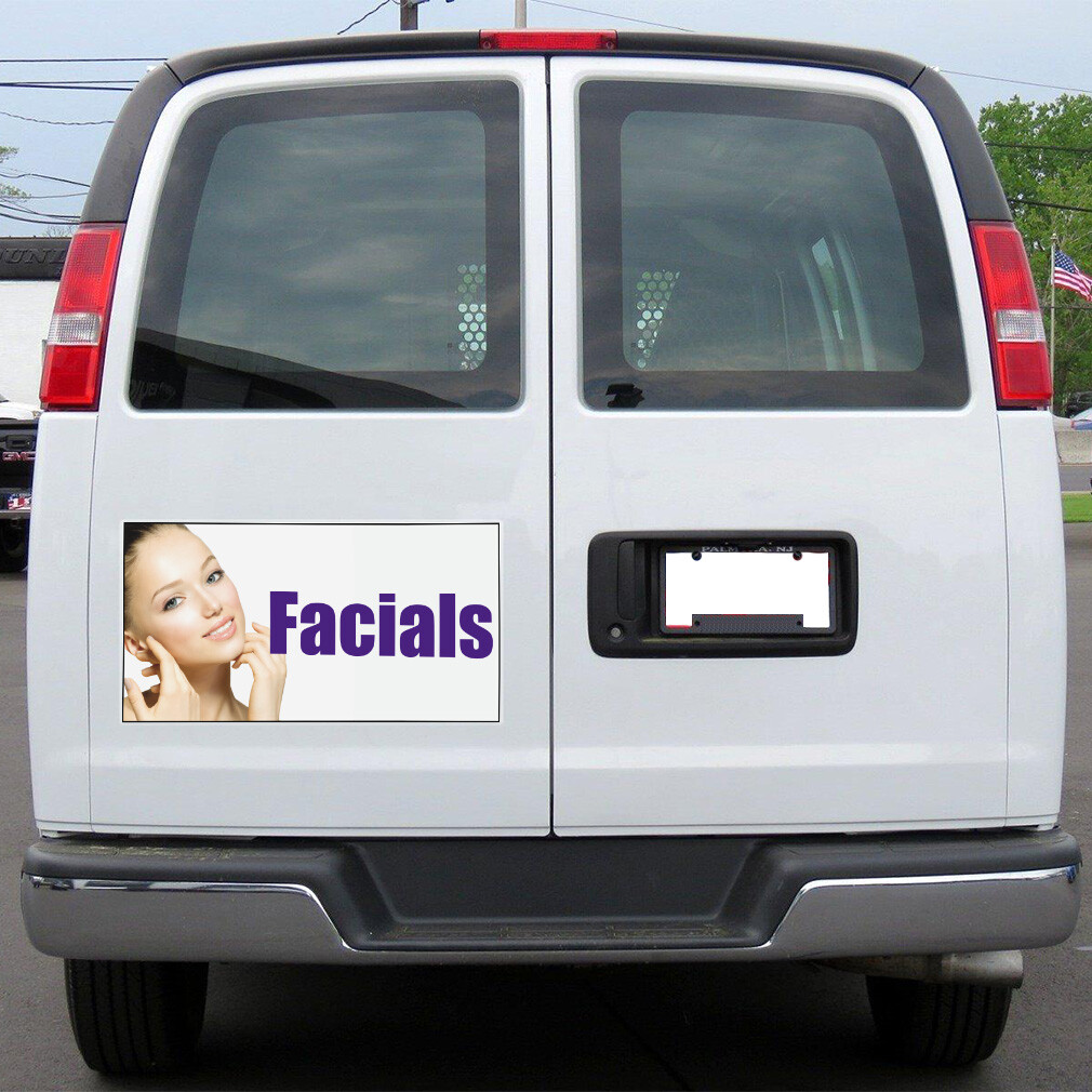 Car Magnet Set of 2 Facials Business C Car Advertising Industrial Sign