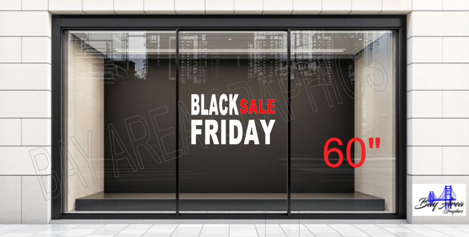 Black Friday Sale Vinyl Sign – Shop Window Waterproof Promo ORACAL 651