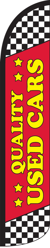 Quality Used Cars Red Windless Full Sleeve Swooper Flag Feather Banner