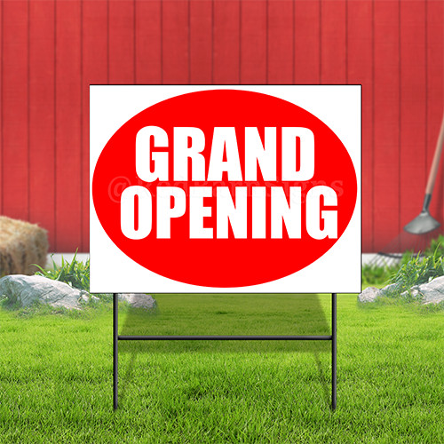 Grand Opening Coroplast Sign Plastic Indoor Outdoor Yard Sign