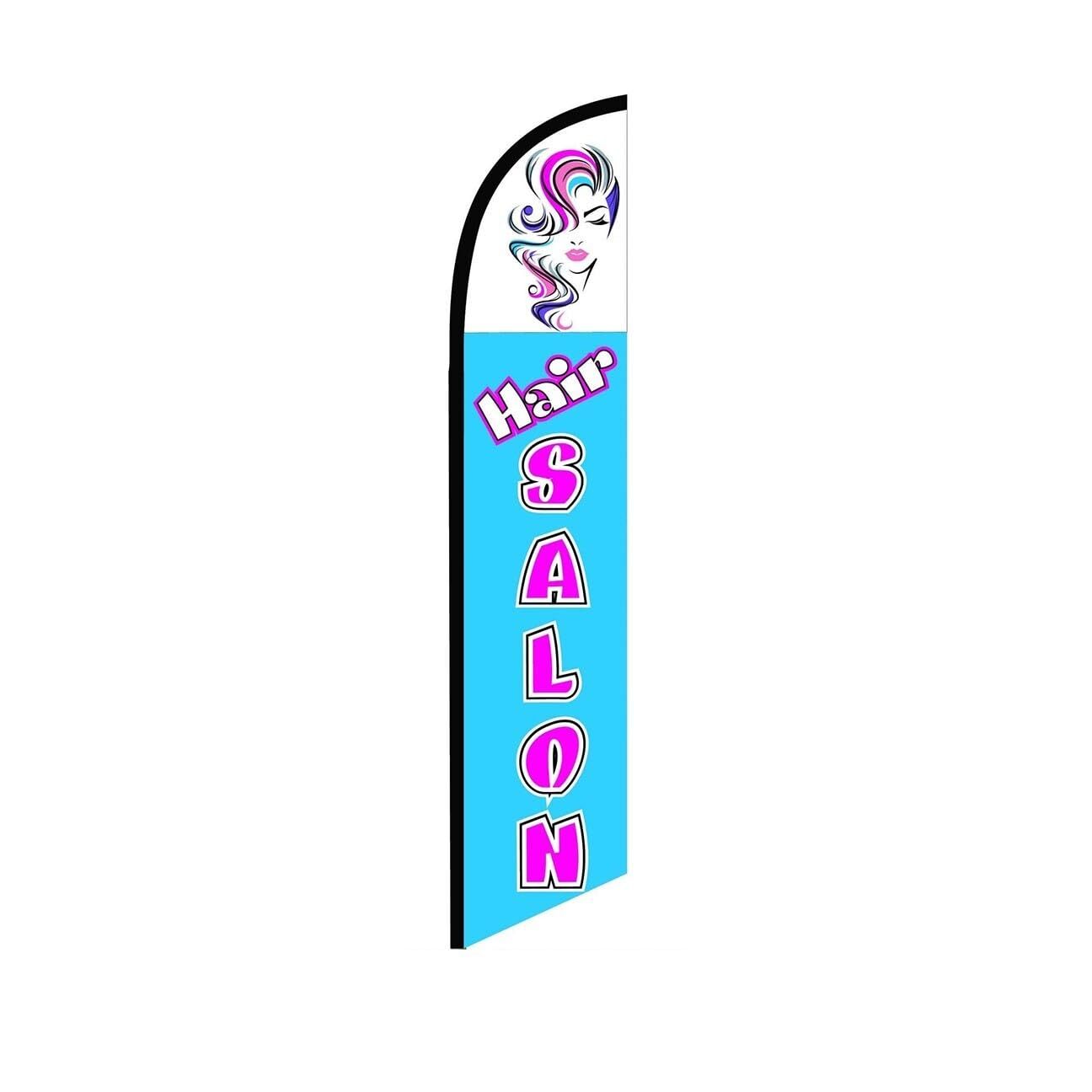 Hair Salon Swooper Flutter Feather Flag | 3ft W x 11.5ft Tall