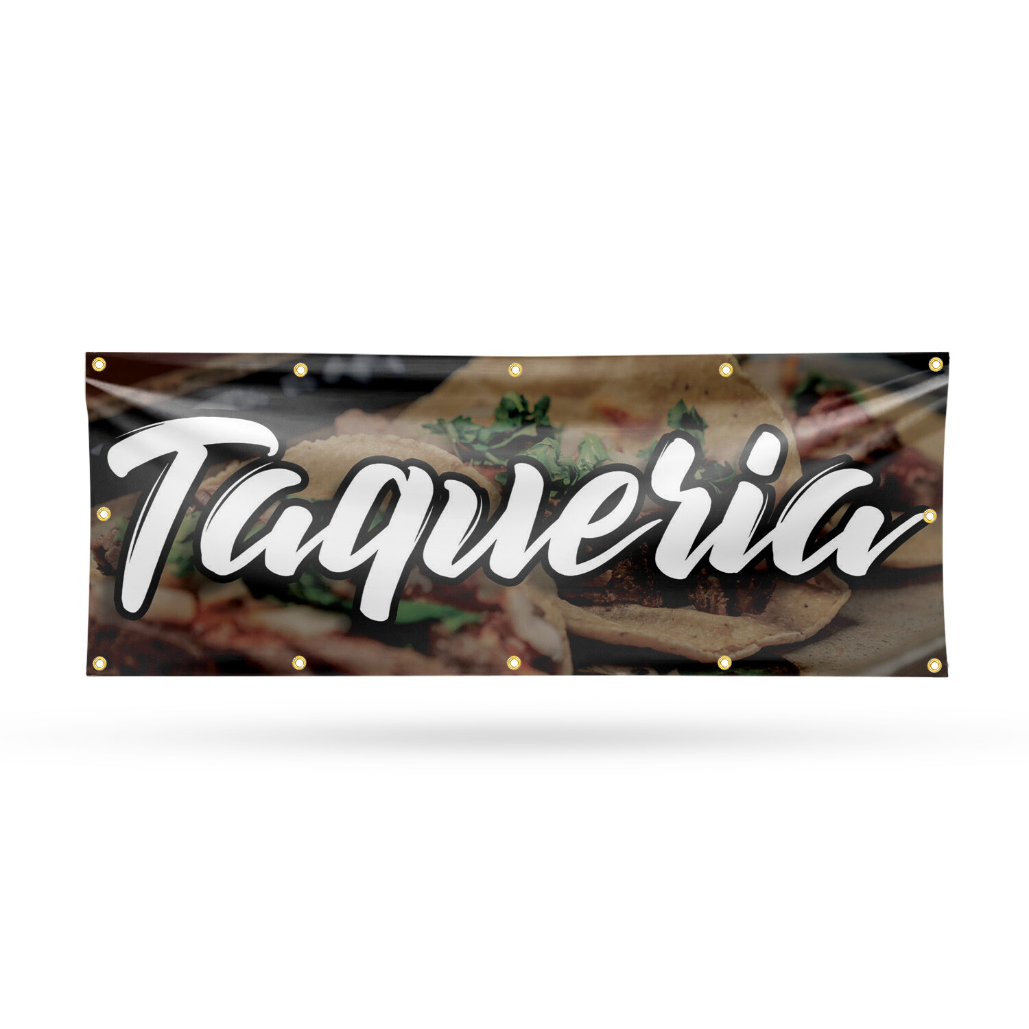 Taqueria 13 oz Vinyl Banner Sign with Metal Grommets Heavy-Duty Single-Sided