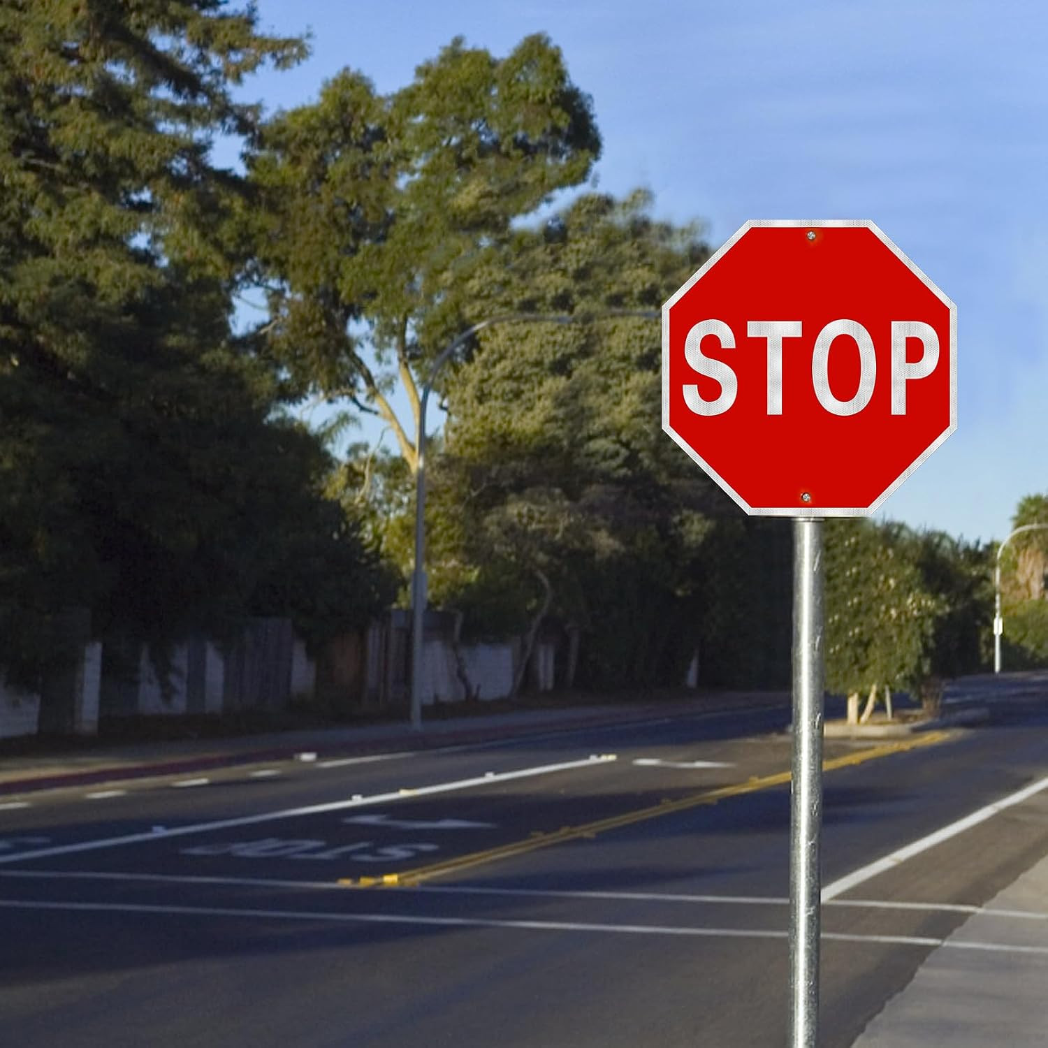 Stop Sign, 12 X 12 Inch Octagonal High Strength Aluminum Reflective Panel
