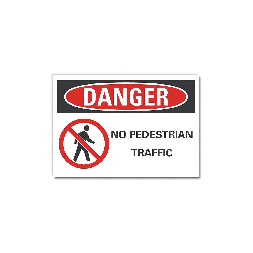 LYLE LCU4-0206-ED_10x7 Eco-Decal Pedestrian Trfc,7x10in,Non-PVC 455P56