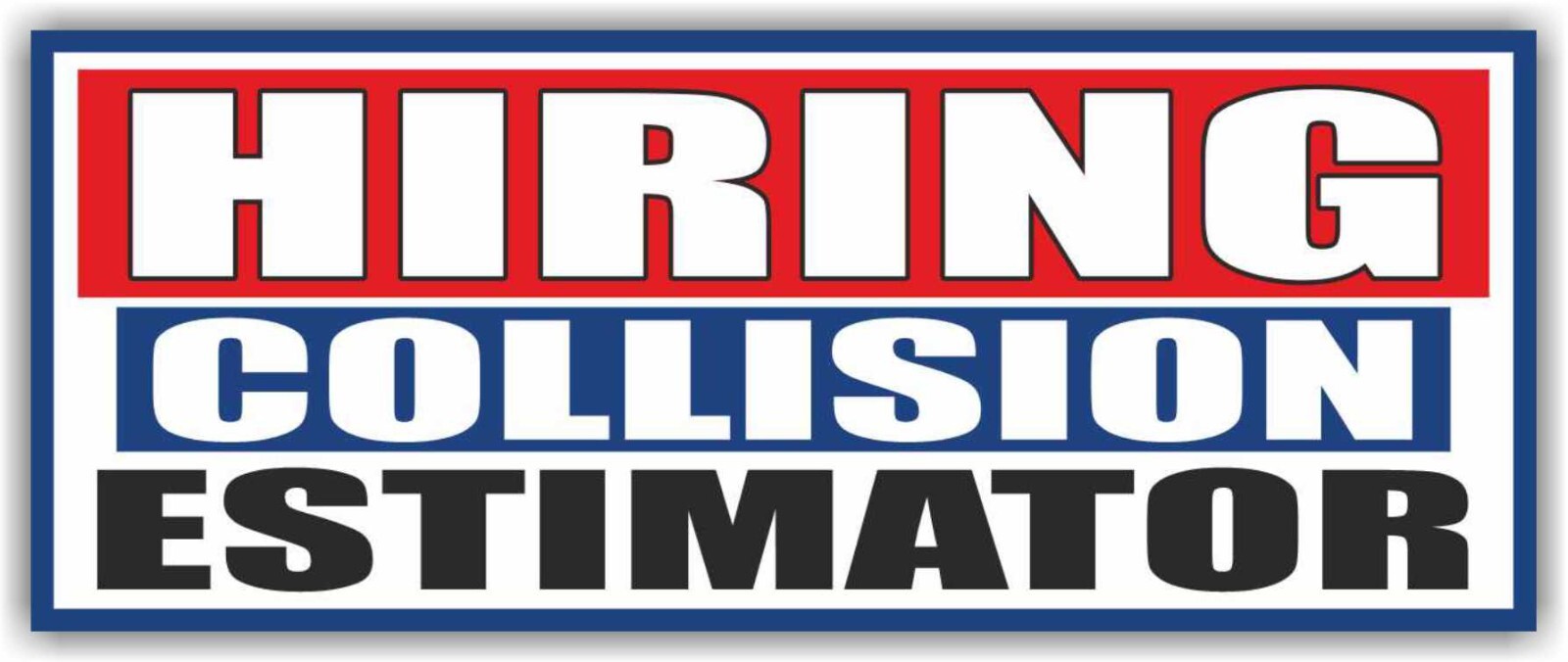 HIRING COLLISION ESTIMATOR Advertising Banner Vinyl Mesh Sign New Job Service