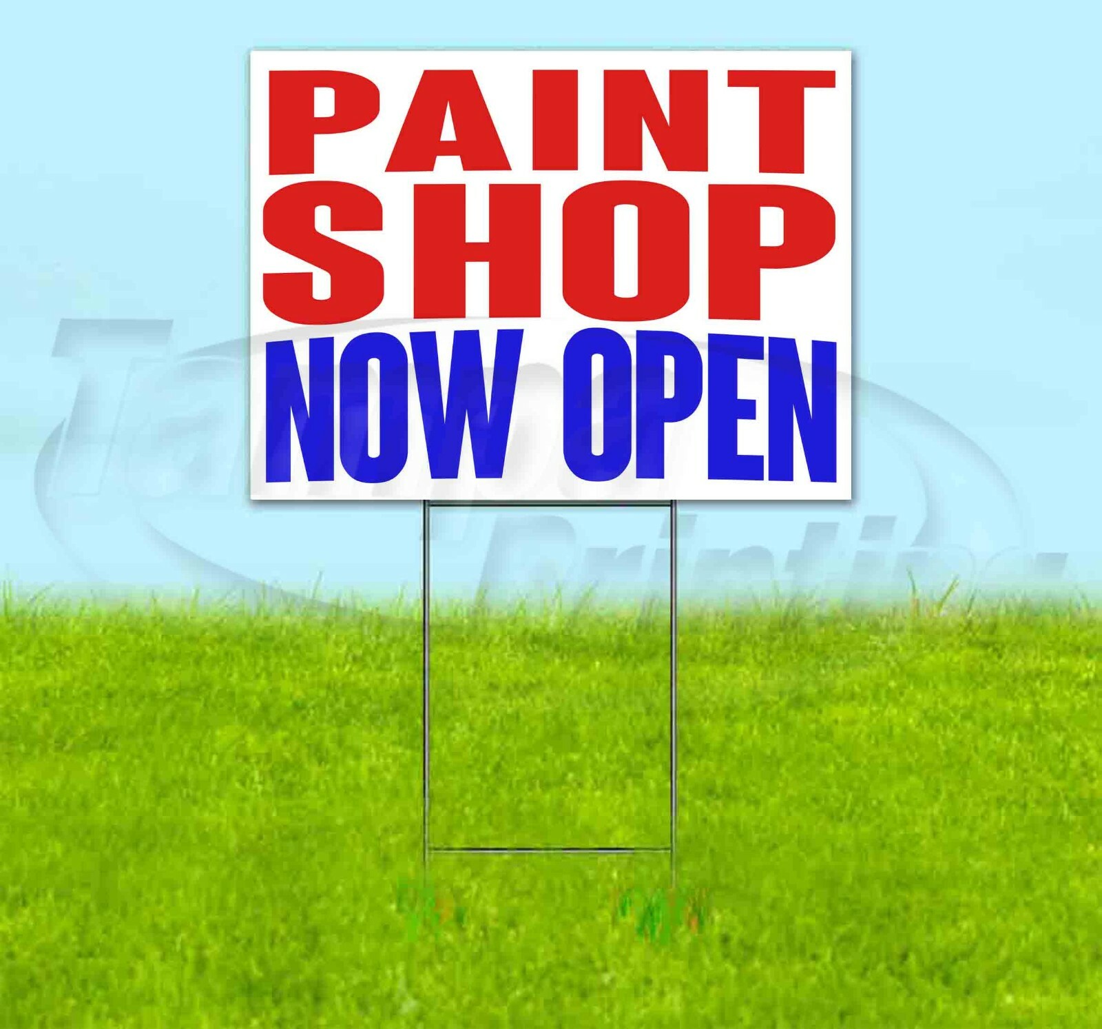 PAINT SHOP NOW OPEN Yard Sign Corrugated Plastic Bandit Lawn Decoration USA