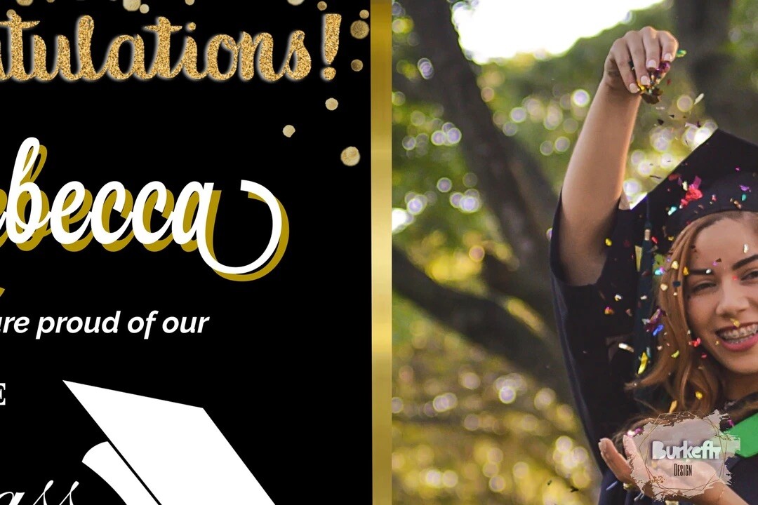 Printable Yard Sign Senior Class of 2021 – Black and gold Digital Graduation HD