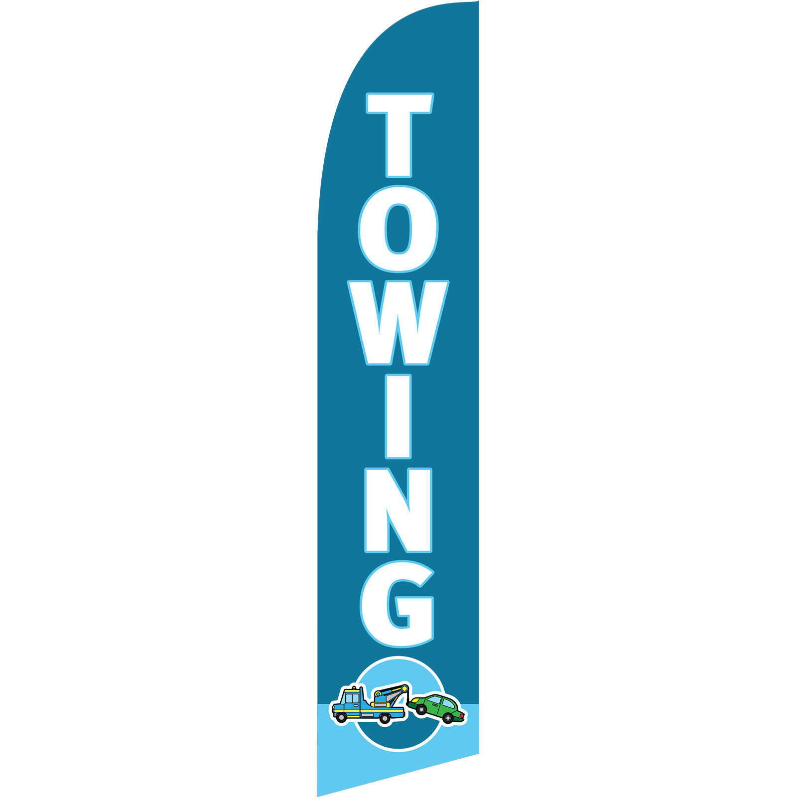 Towing 3 ft X 11 1/2 ft Swooper Flag