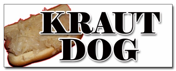 KRAUT DOG DECAL sticker weiner sauerkraut hot dog chili frank dogs Chicago