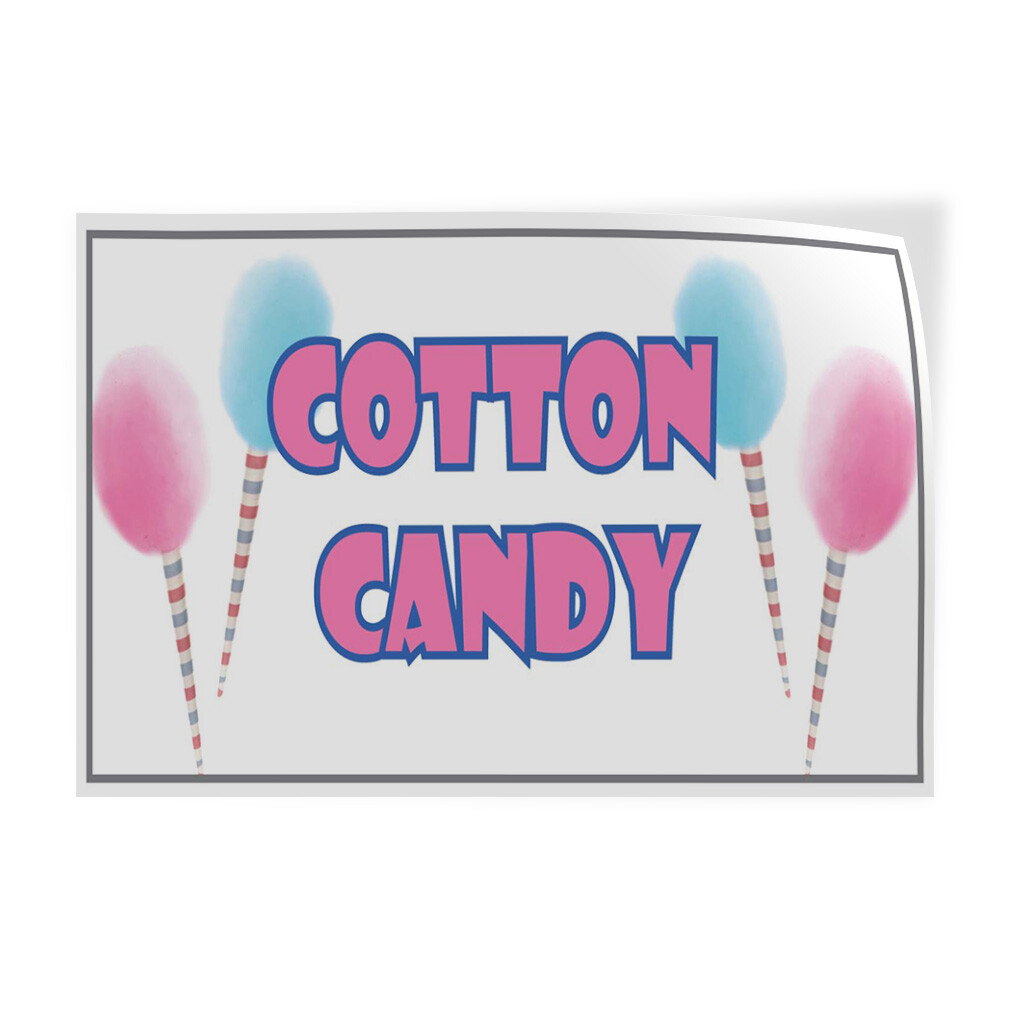 Decal Stickers Cotton Candy Restaurant Cafe Bar B Vinyl Store Sign Label
