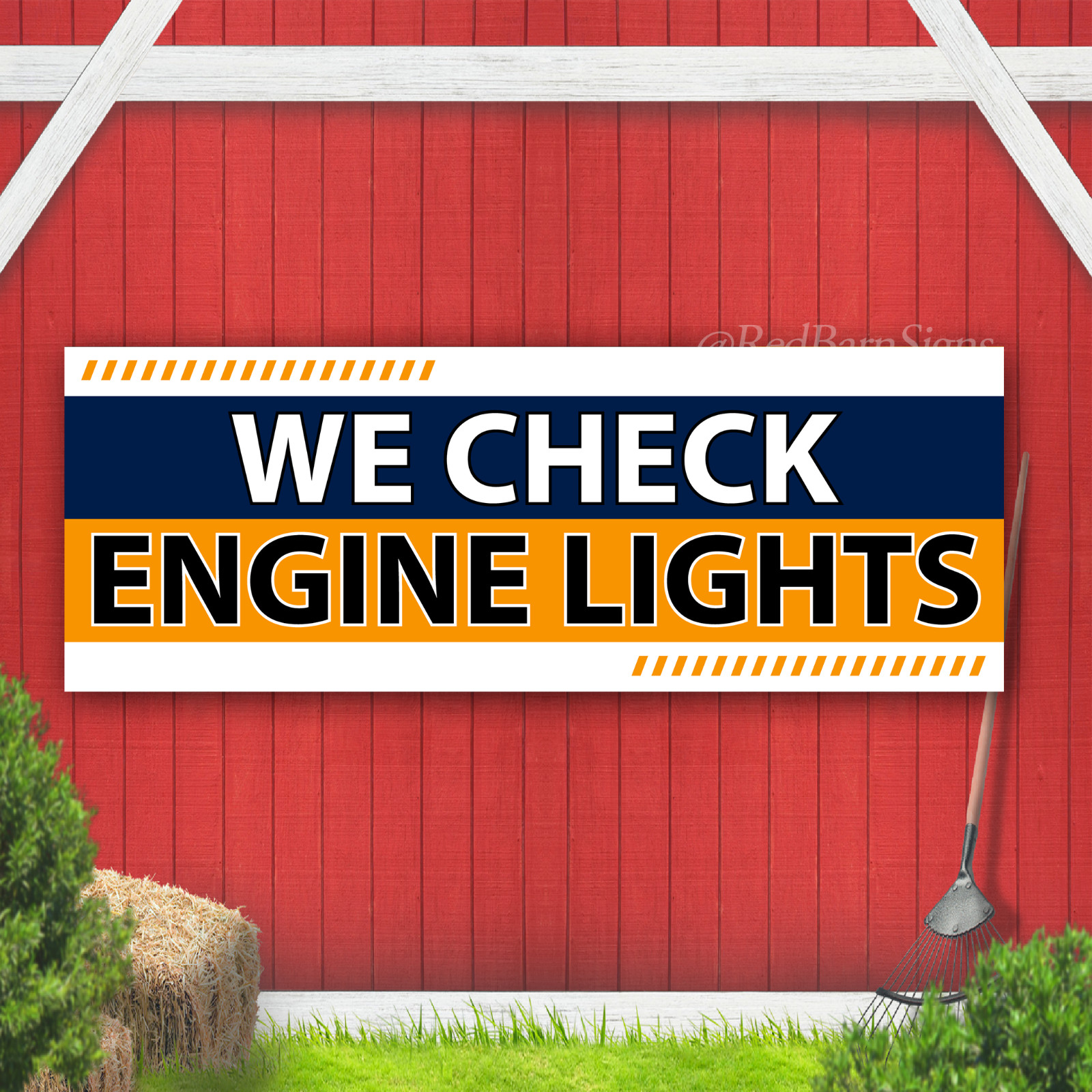 We Check Engine Lights Indoor Outdoor Vinyl Banner Design