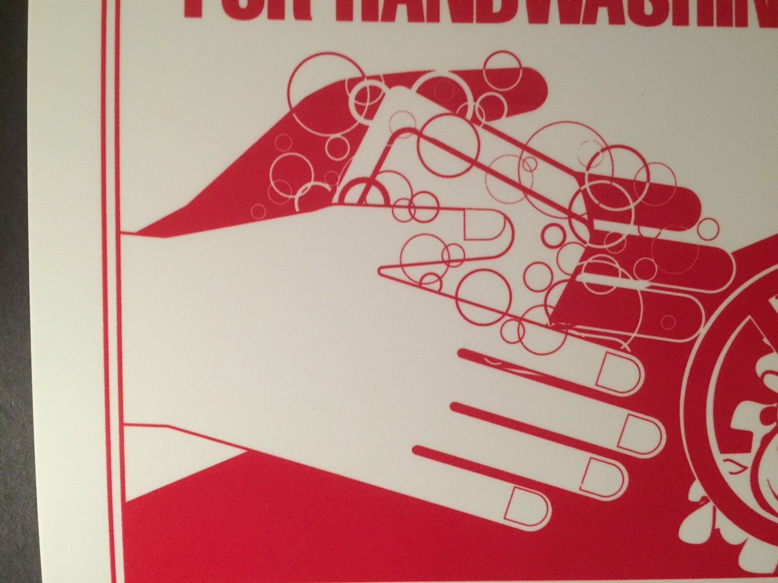 FOR HANDWASHING ONLY Commercial Sign Durable Plastic 11″ x 8.5″ Red on White