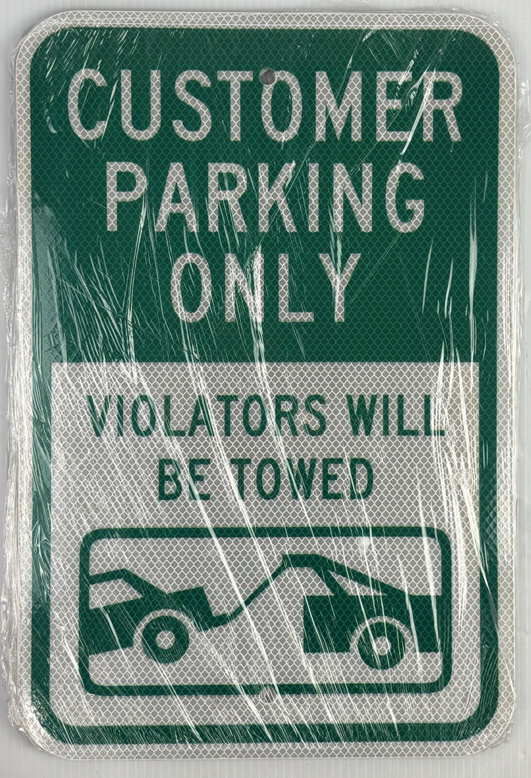 Parking Sign: 18 in x 12 in Nominal Sign Size, Aluminum, 0.063 in, Diamond