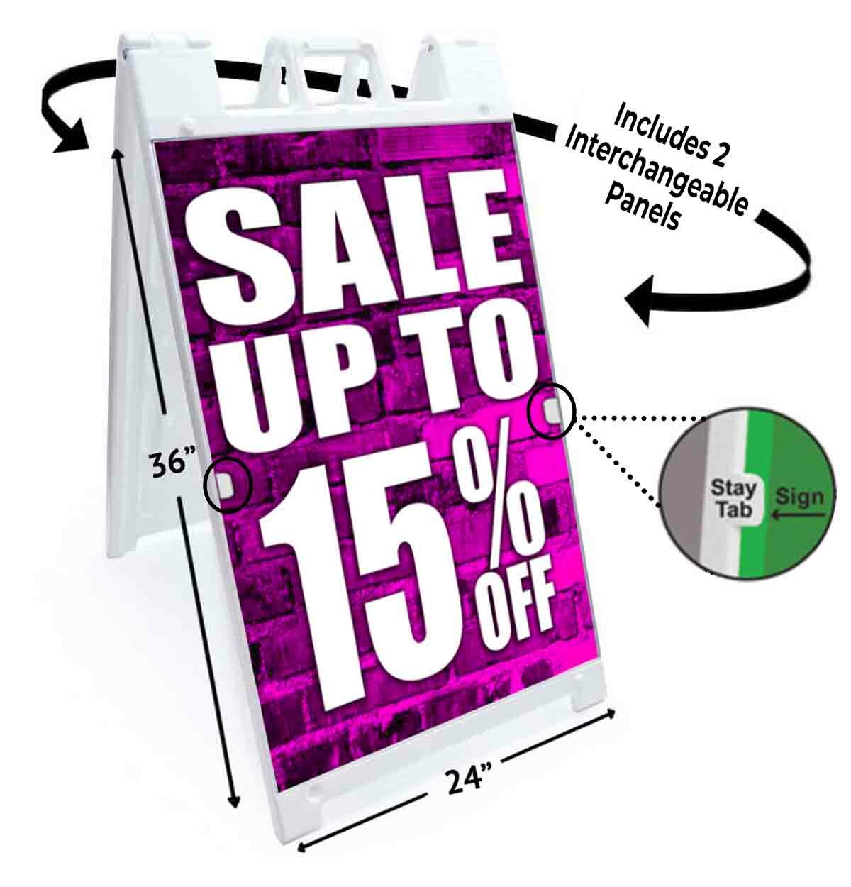 SALE UP TO 15 % OFF Signicade 24×36 Aframe Sidewalk Sign Banner Decal