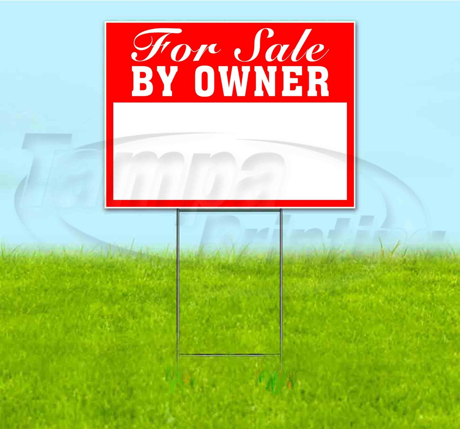 FOR SALE BY OWNER 18×24 Yard Sign WITH STAKE Corrugated Bandit USA BUSINESS DEAL