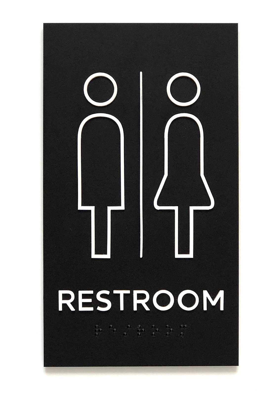 Kubik Letters Premium All Gender Restroom Signs – Unisex Bathroom Sign Door