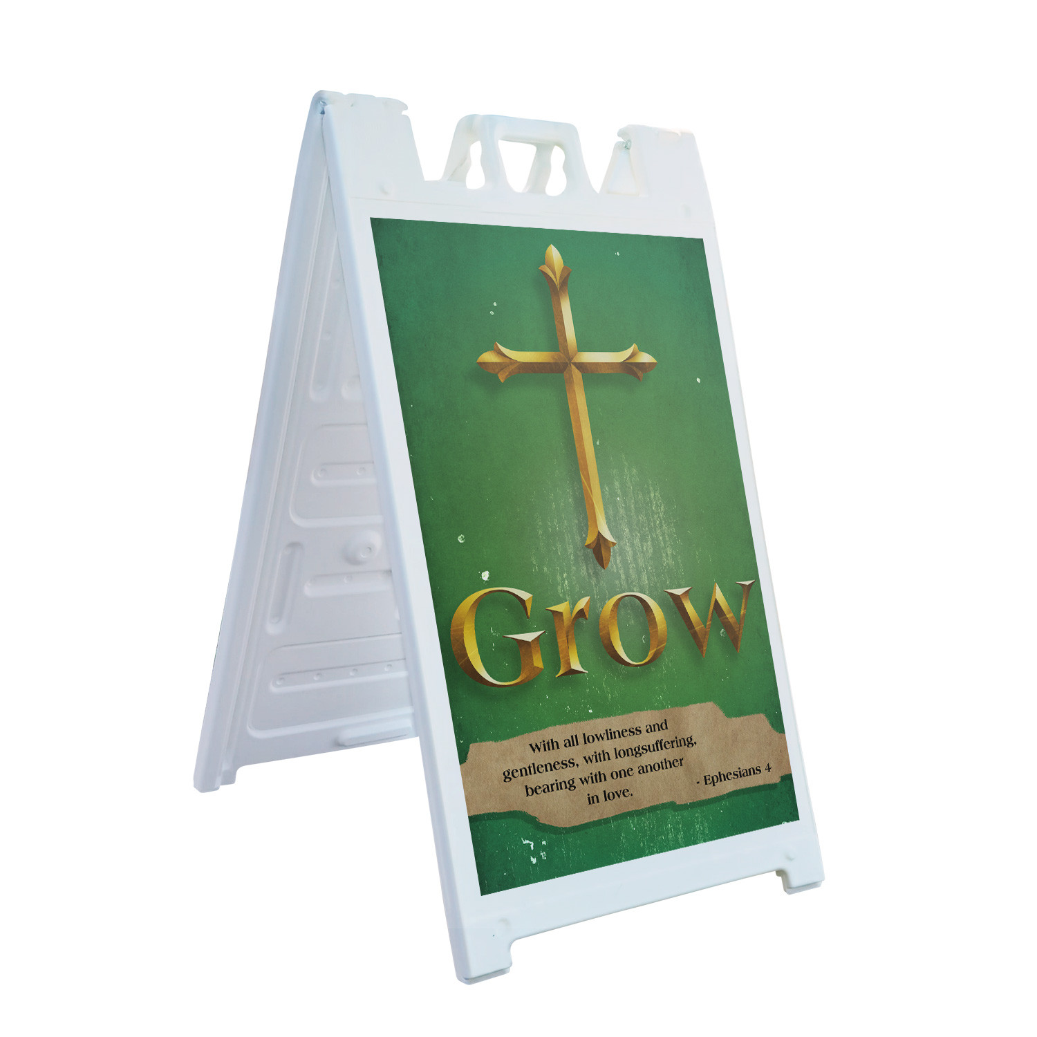 Jesus Grow Heavy Duty A-Frame Sidewalk Sign Faith Based Inspiration Spiritual