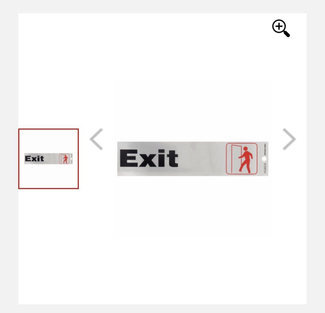 Lot Of 11 Hillman 839834 2”x8” Exit Signs Self Adhesive New