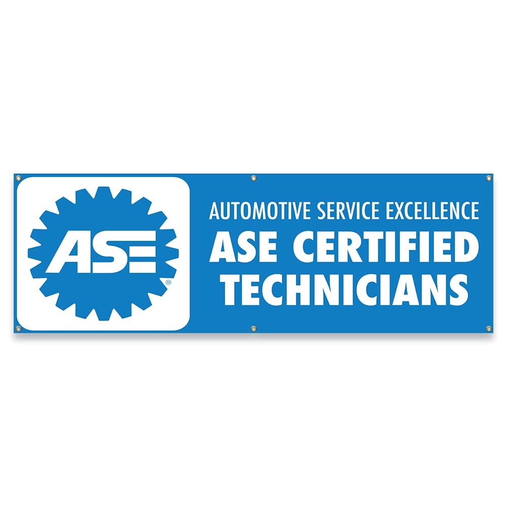 ASE Certified Technicians 24″ X 72″ Banner Heavy Duty 13oz. Outdoor Vinyl Single