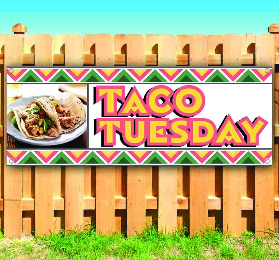 TACO TUESDAY Advertising Vinyl Banner Flag Sign Many Sizes