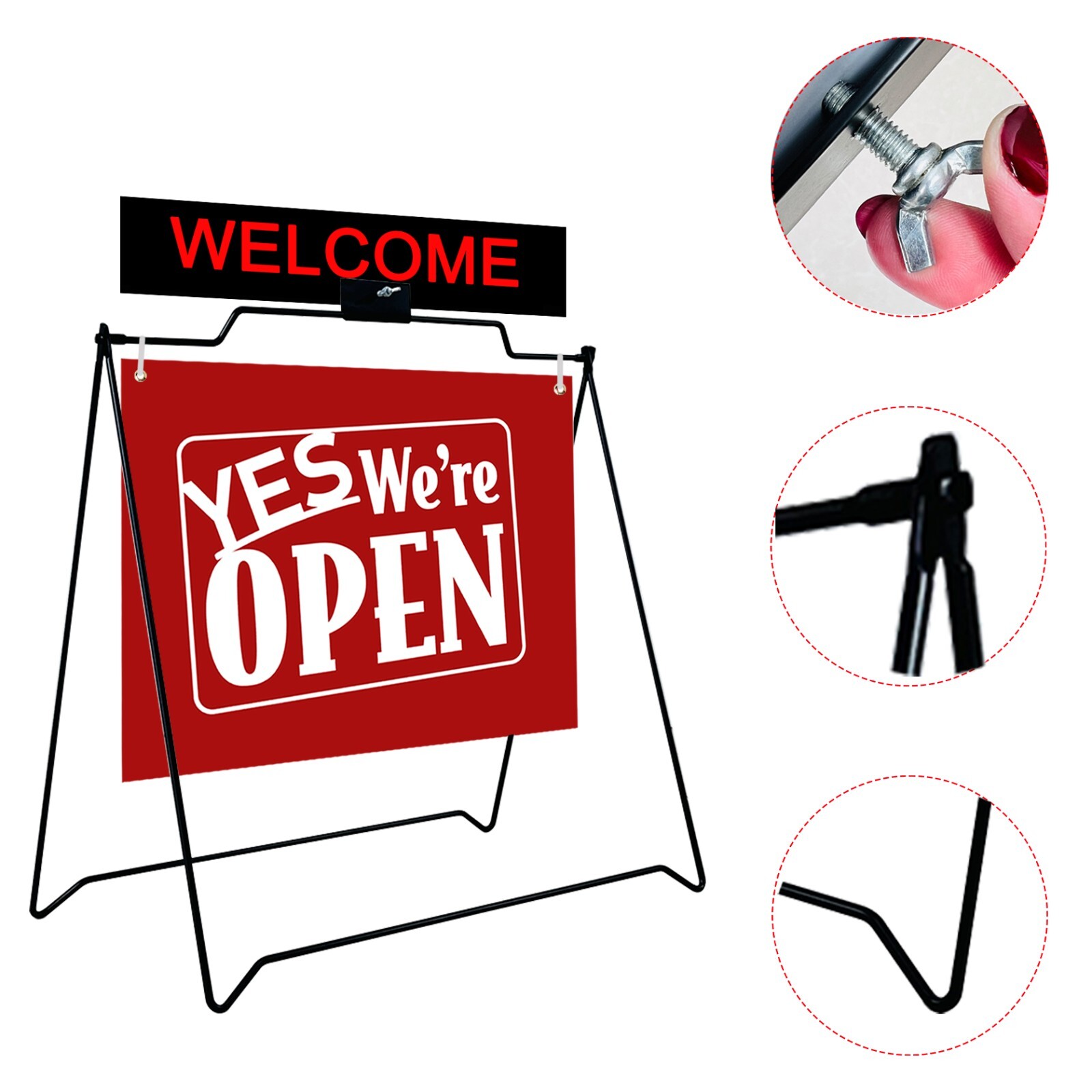BLACK A-Frame Sign 6 UNIT 22″x18″ for Open House Sign Real Estate Realtors