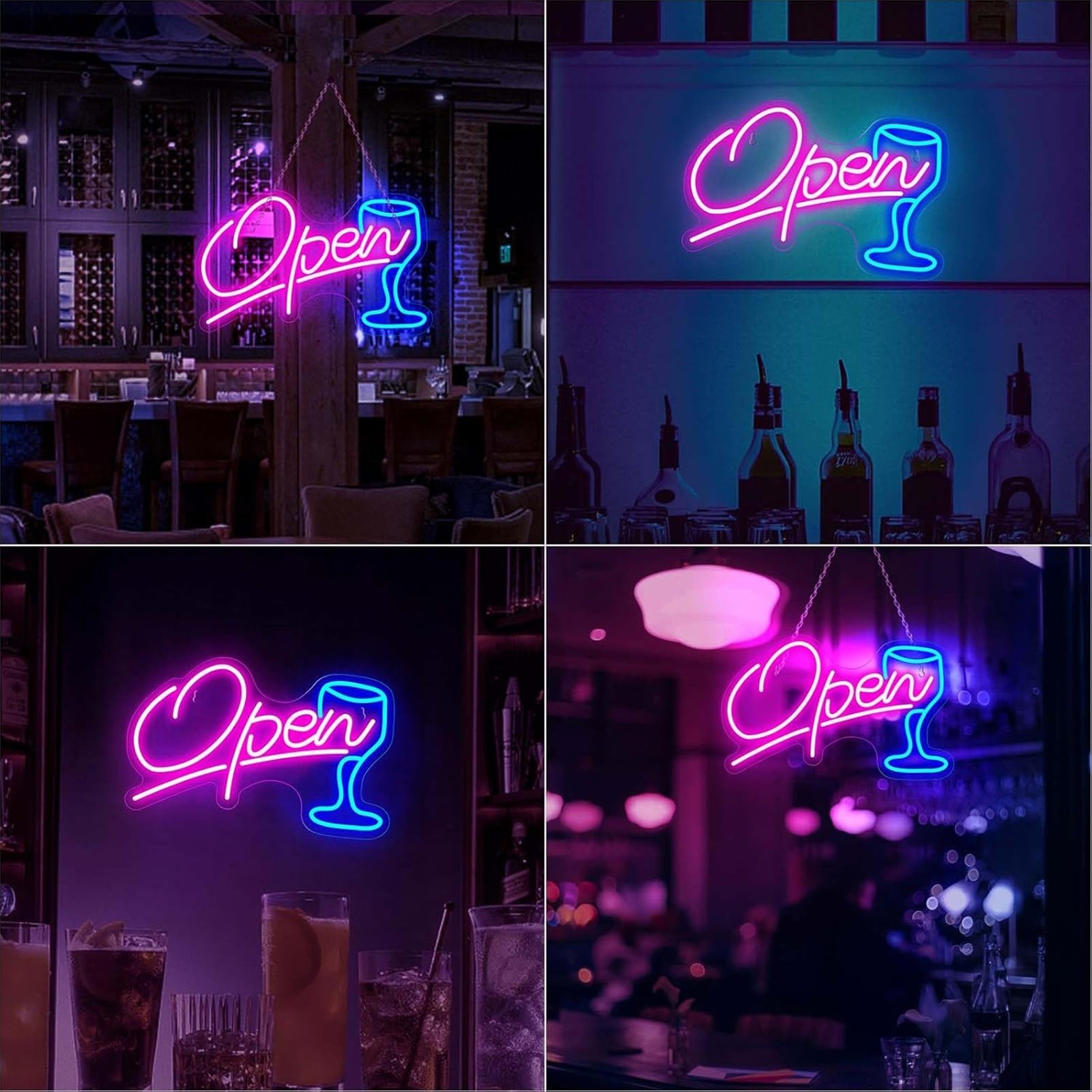 LED Bar Open Sign Energy Efficient For Party Decor 12.5in Excellent