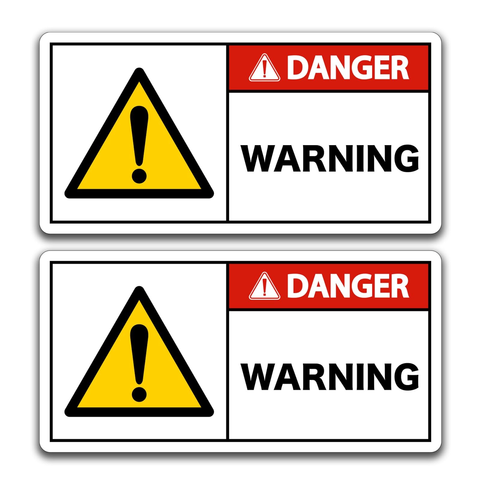 High Voltage Warning Stickers – 2 Pack, Waterproof Electrical Labels 4×2 in