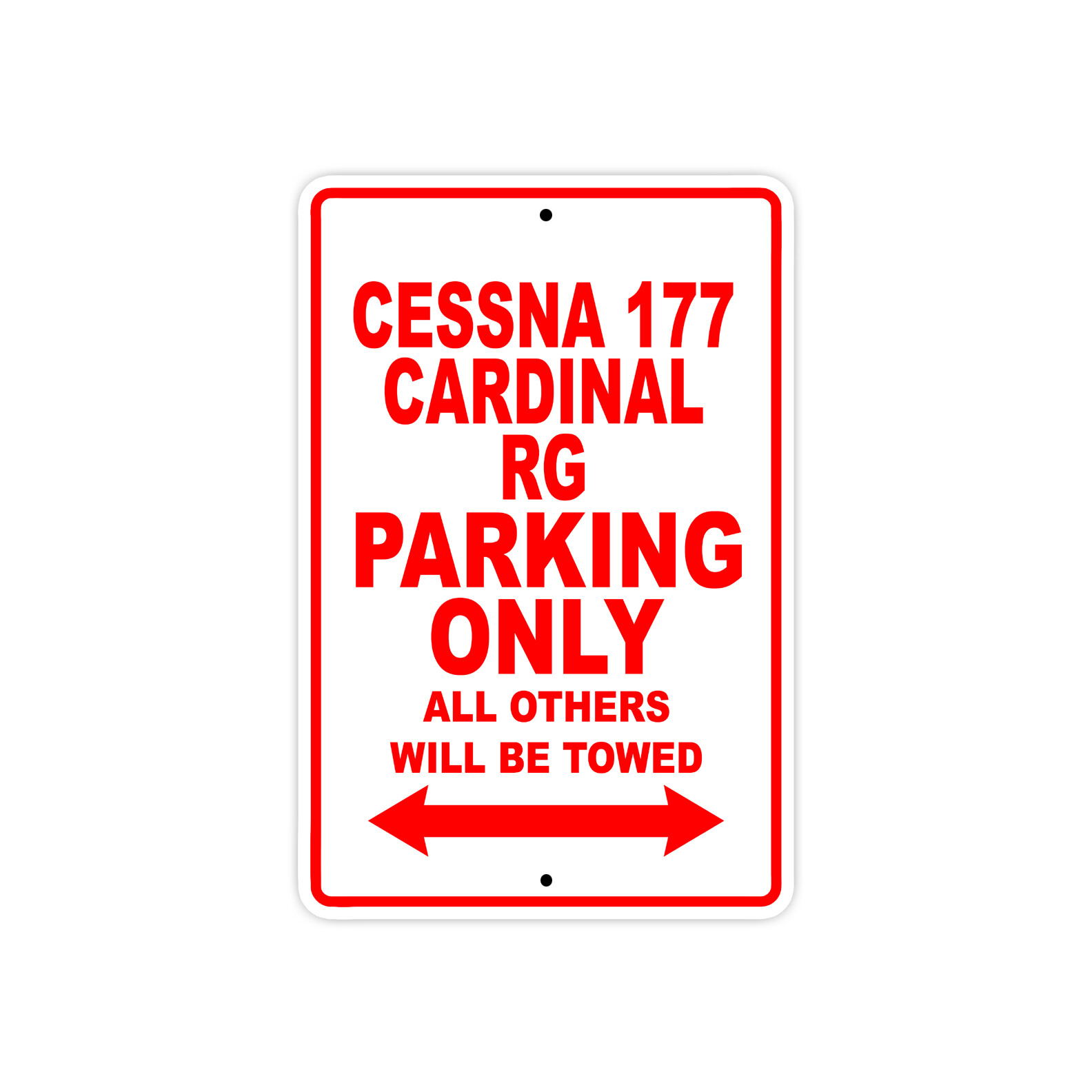 Cessna 177 Cardinal RG Parking Only Aircraft Parking Notice Aluminum Metal Sign
