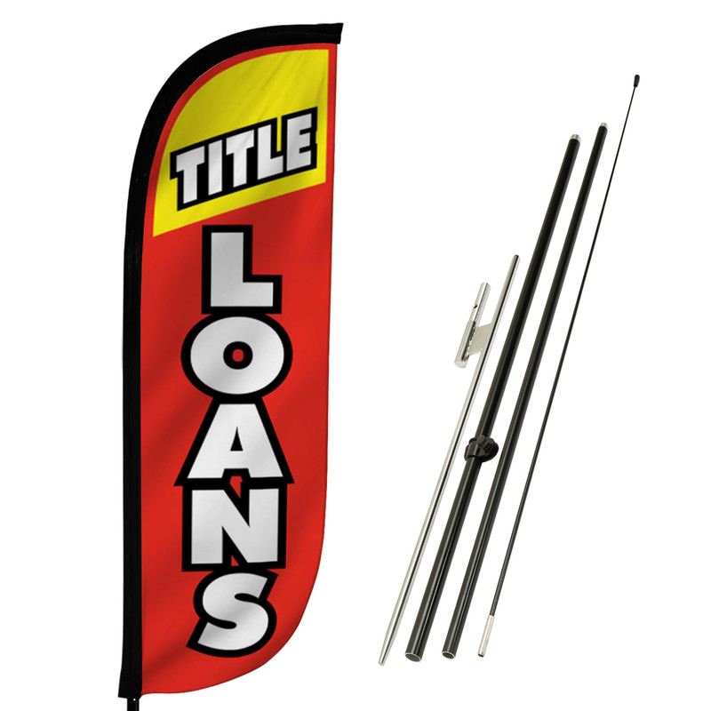Lookourway Feather Flag Pole Kit – 7 Feet Tall Advertising Banner Fiberglass