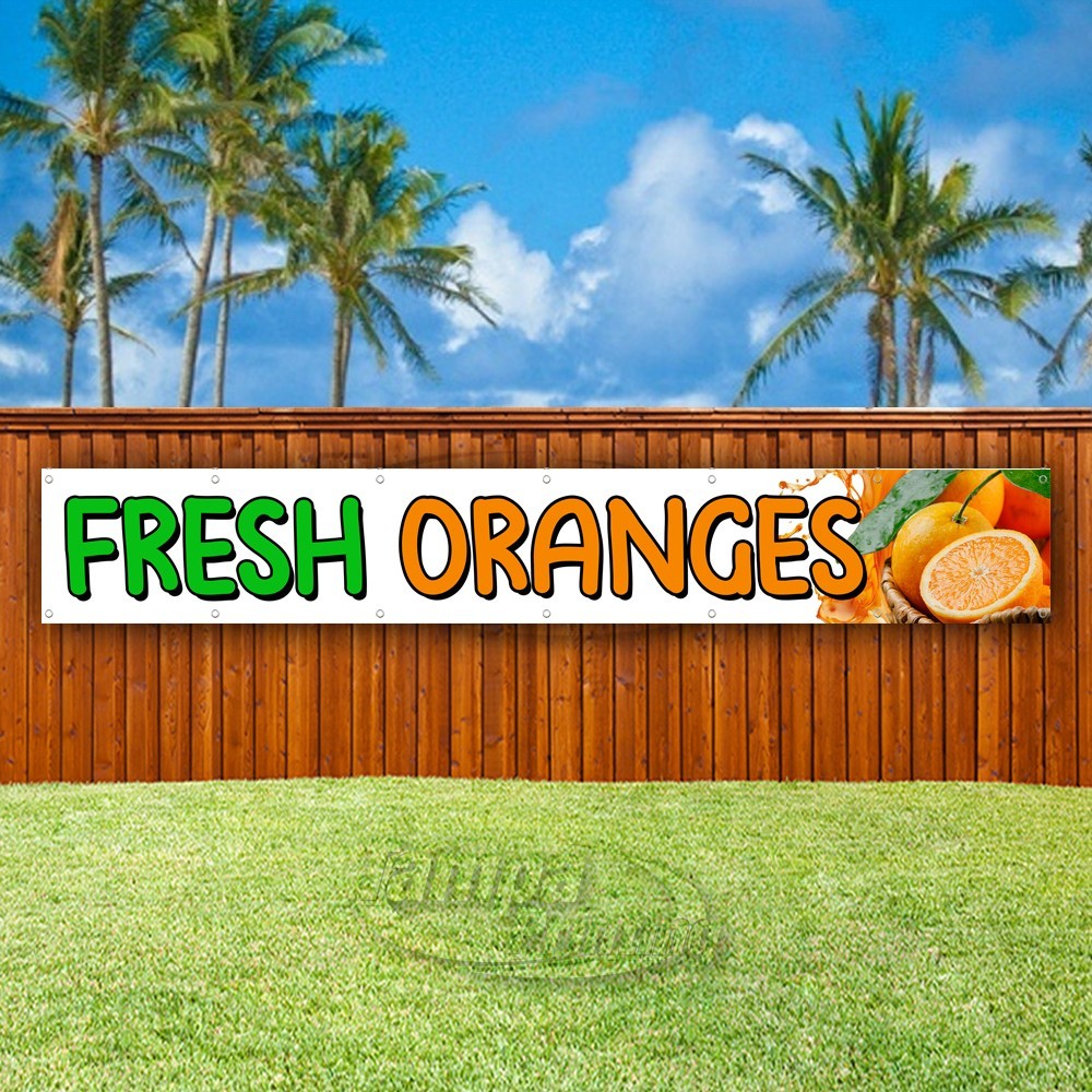 FRESH ORANGES Advertising Fruit Farm Food Vinyl Banner Flag Sign USA XL01763