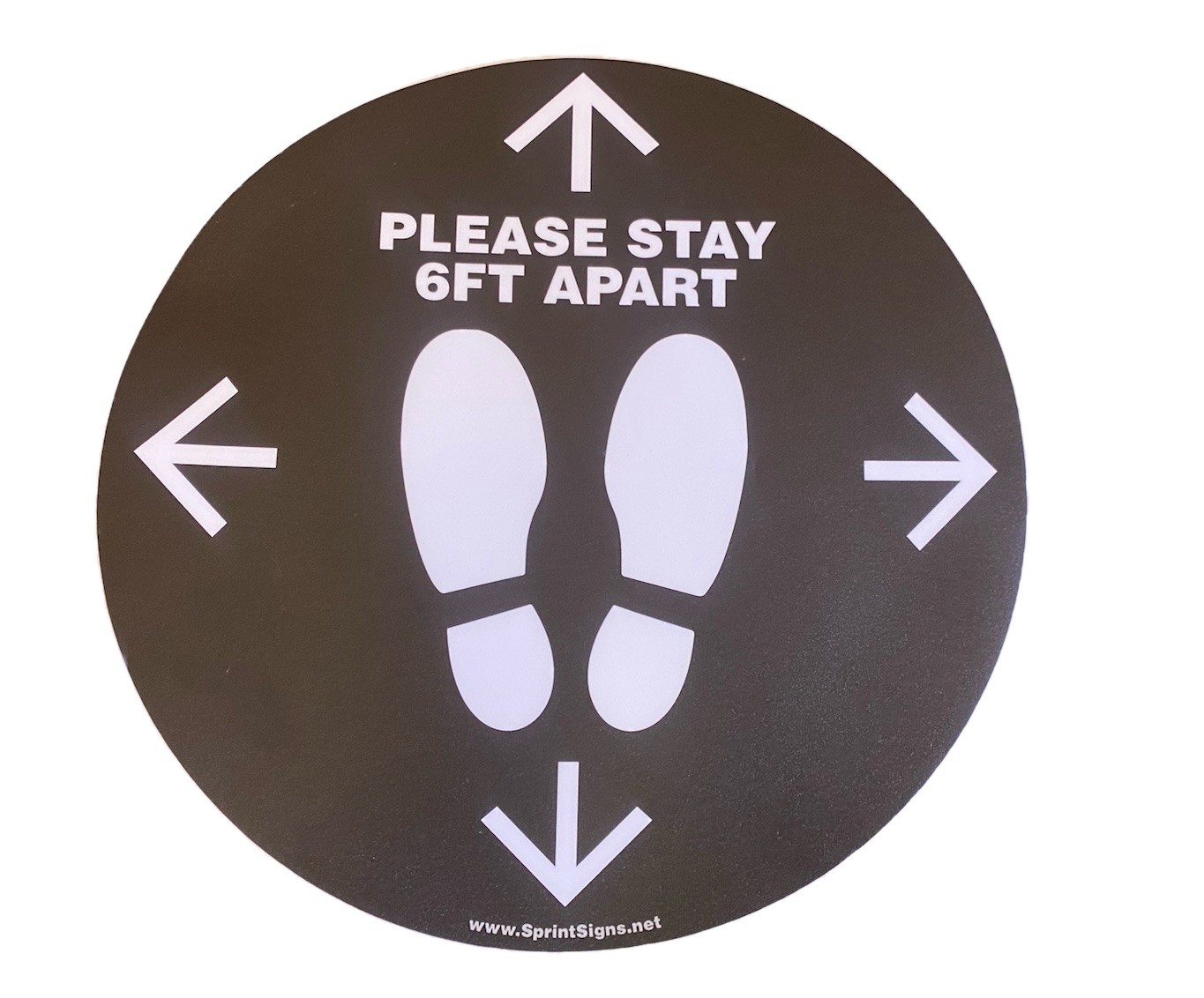 Imprint Social Distancing Stay 6 Feet Apart Floor Decals Circle Large Round New