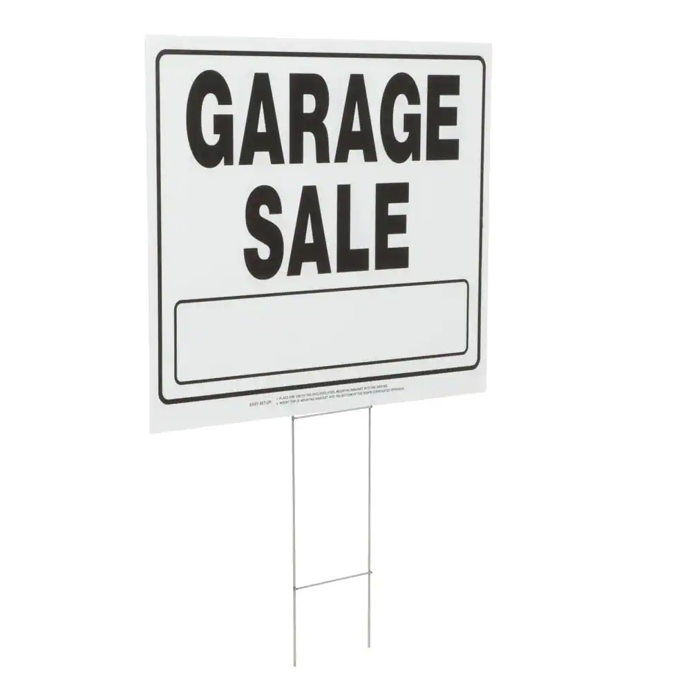 20 In. X 24 In. Corrugated Plastic Garage Sale Sign